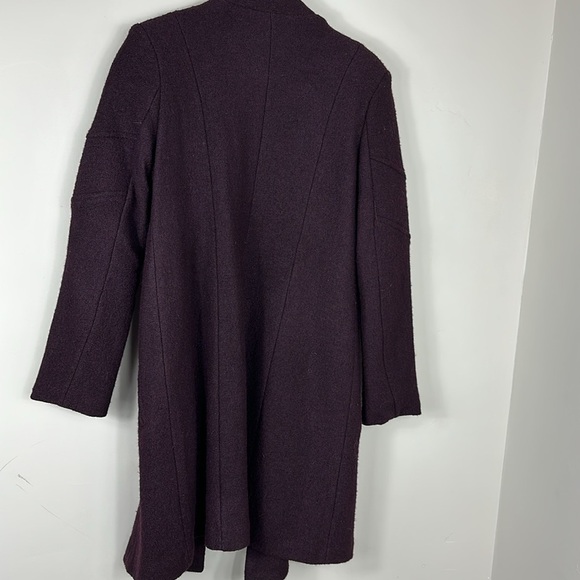 BB Dakota Purple Asymmetrical Zip Wool Jacket Small - Picture 2 of 8